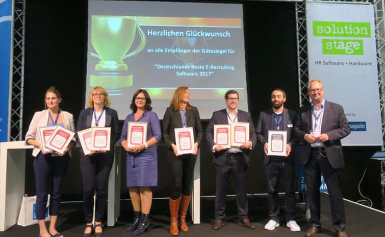 Beesite Recruiting - Testsieger Deutschlands Beste e-Recruiting Software 2017 - Preisverleihung