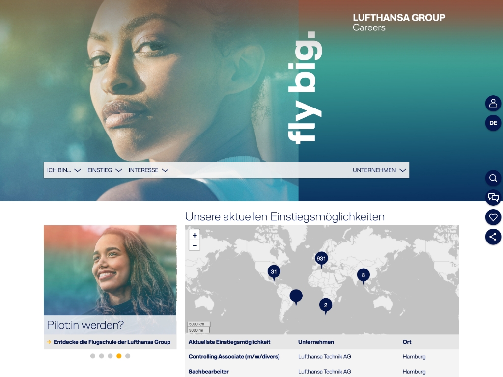 Beesite Bewerbermanagement Software - Referenz Lufthansa Stellenmarkt