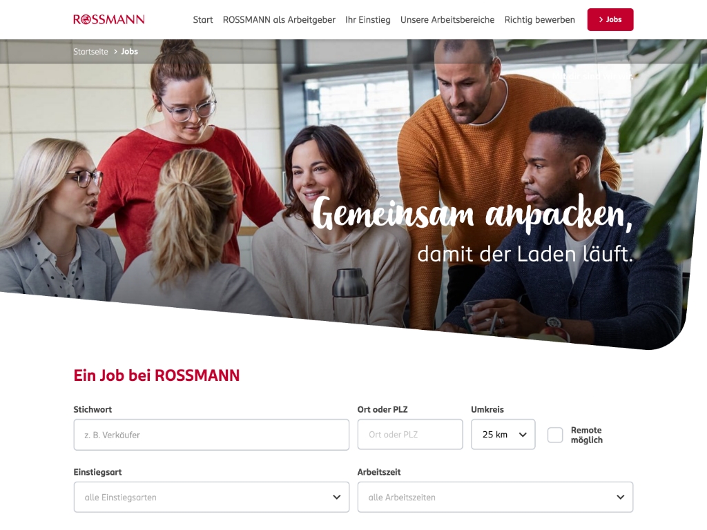 Beesite Bewerbermanagement Software - Referenz Rossmann Stellenmarkt